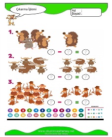 Çıkarma İşlemi Çalışma Sayfaları